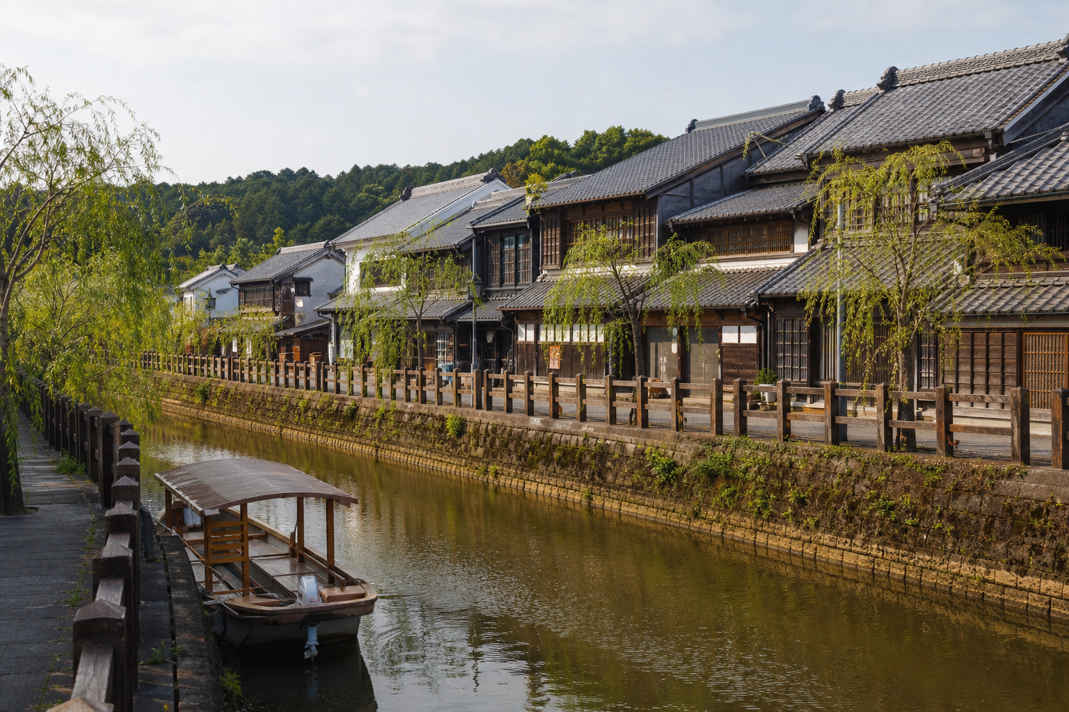 Sawara canal and historic merchant houses